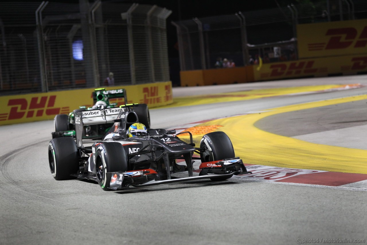 GP SINGAPORE, 22.09.2013- Gara,  Esteban Gutierrez (MEX), Sauber F1 Team C32