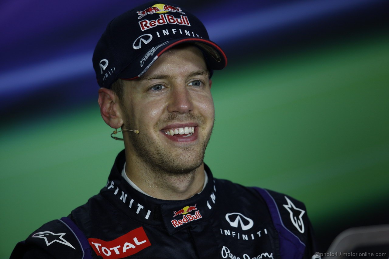 GP SINGAPORE, 22.09.2013- Post Gara Press Conference, winner Sebastian Vettel (GER) Red Bull Racing RB9