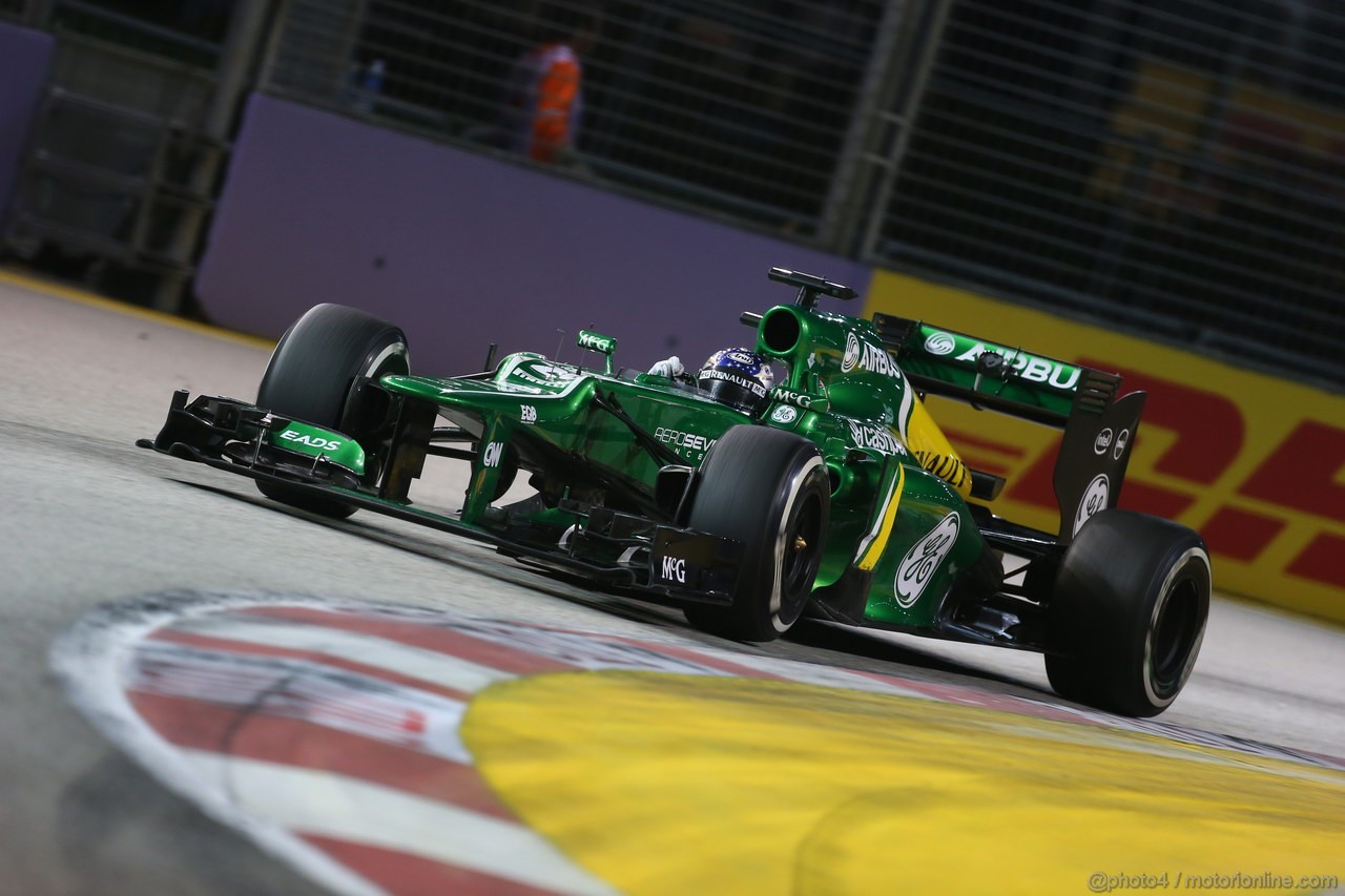 GP SINGAPORE, 22.09.2013- Gara,  Charles Pic (FRA) Caterham F1 Team CT03