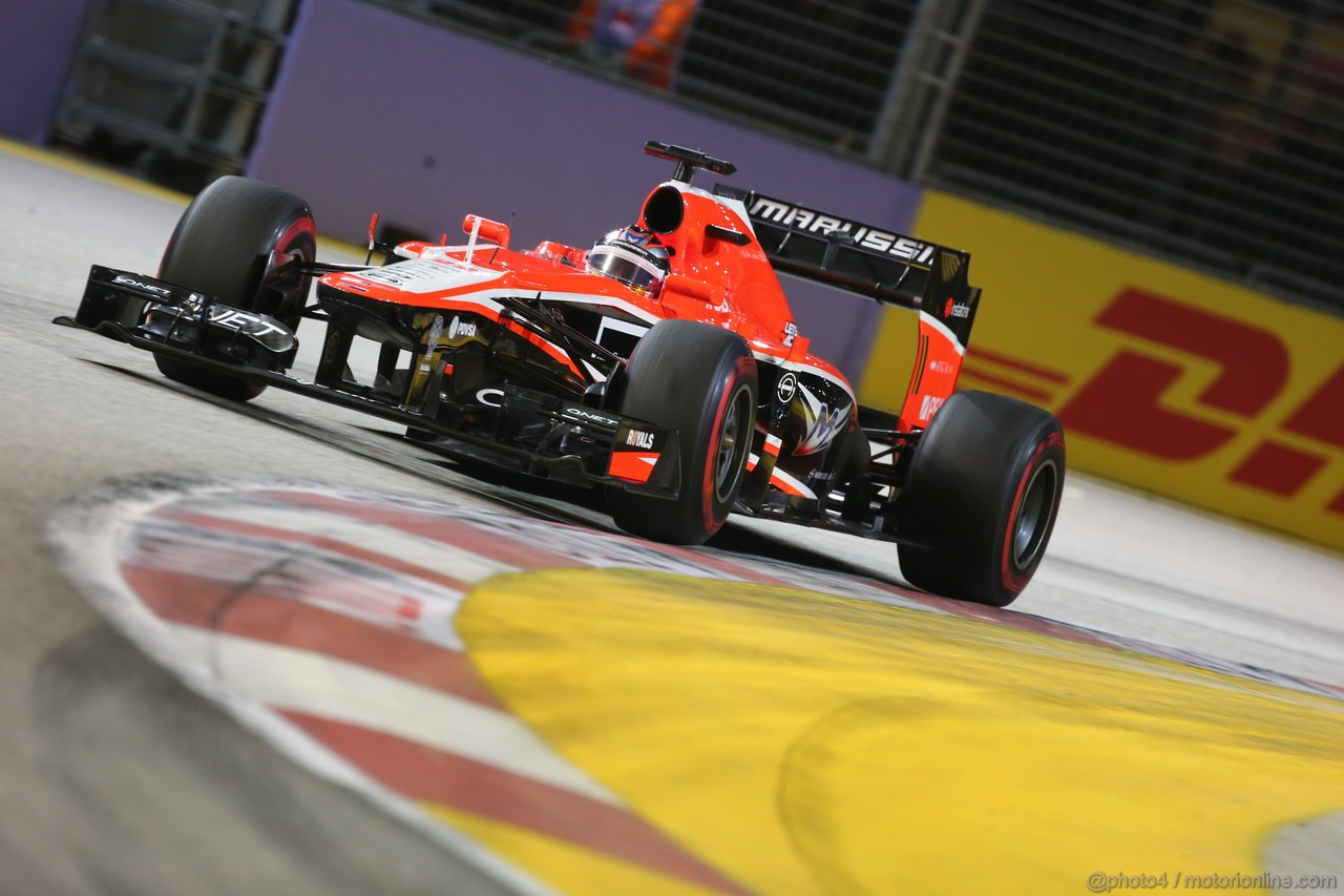 GP SINGAPORE, 22.09.2013- Gara,  Jules Bianchi (FRA) Marussia F1 Team MR02