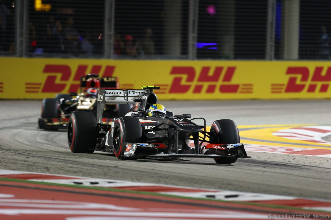 GP SINGAPORE, 22.09.2013- Gara,  Esteban Gutierrez (MEX), Sauber F1 Team C32