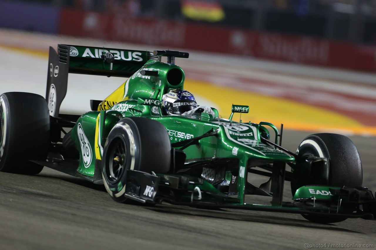 GP SINGAPORE, 22.09.2013- Gara,  Charles Pic (FRA) Caterham F1 Team CT03