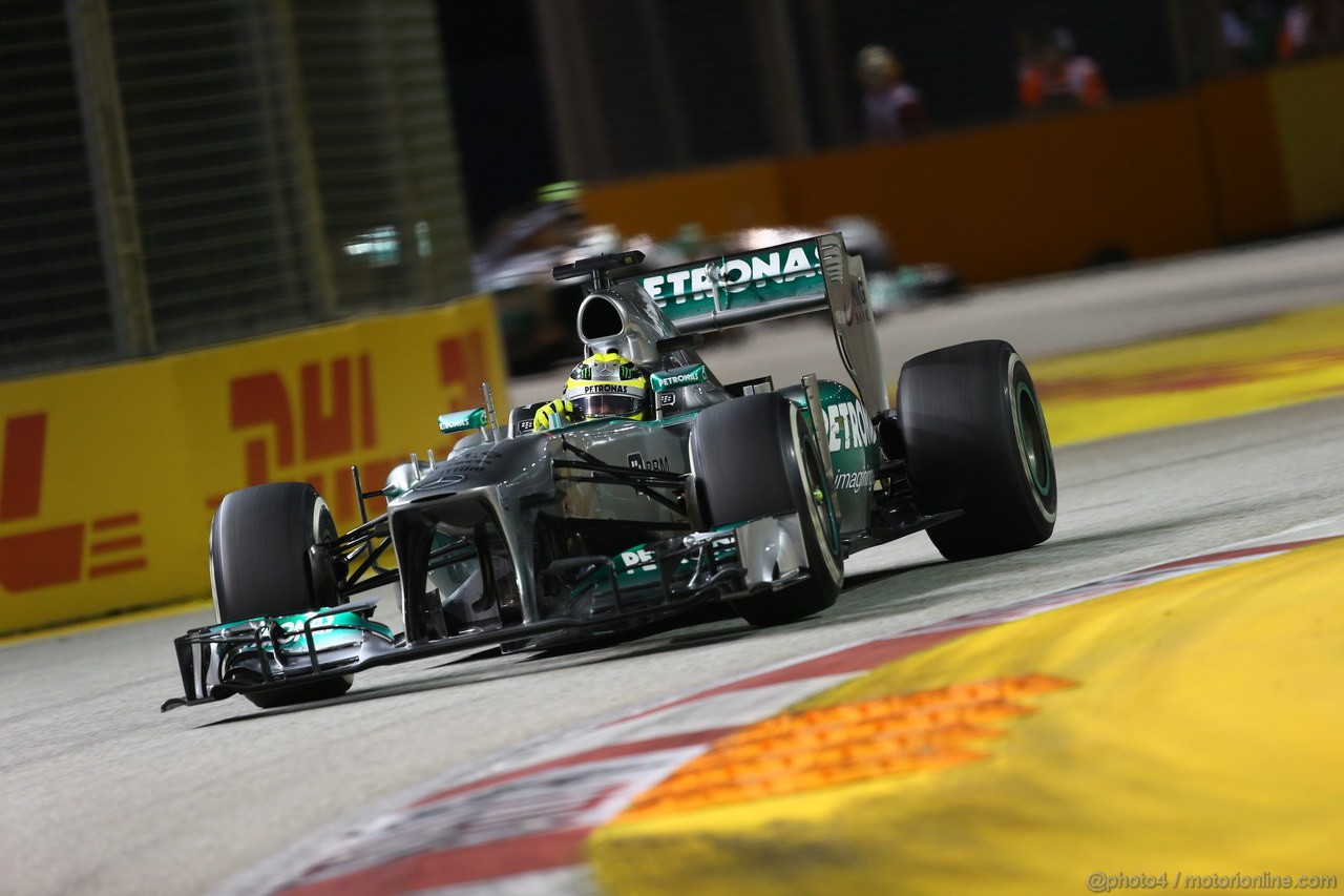 GP SINGAPORE, 22.09.2013- Gara,  Nico Rosberg (GER) Mercedes AMG F1 W04