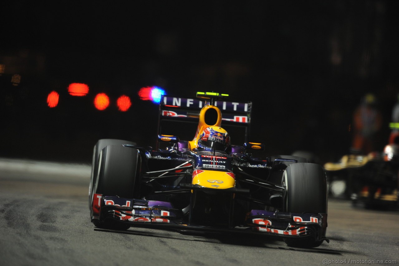 GP SINGAPORE, 22.09.2013- Gara,  Mark Webber (AUS) Red Bull Racing RB9