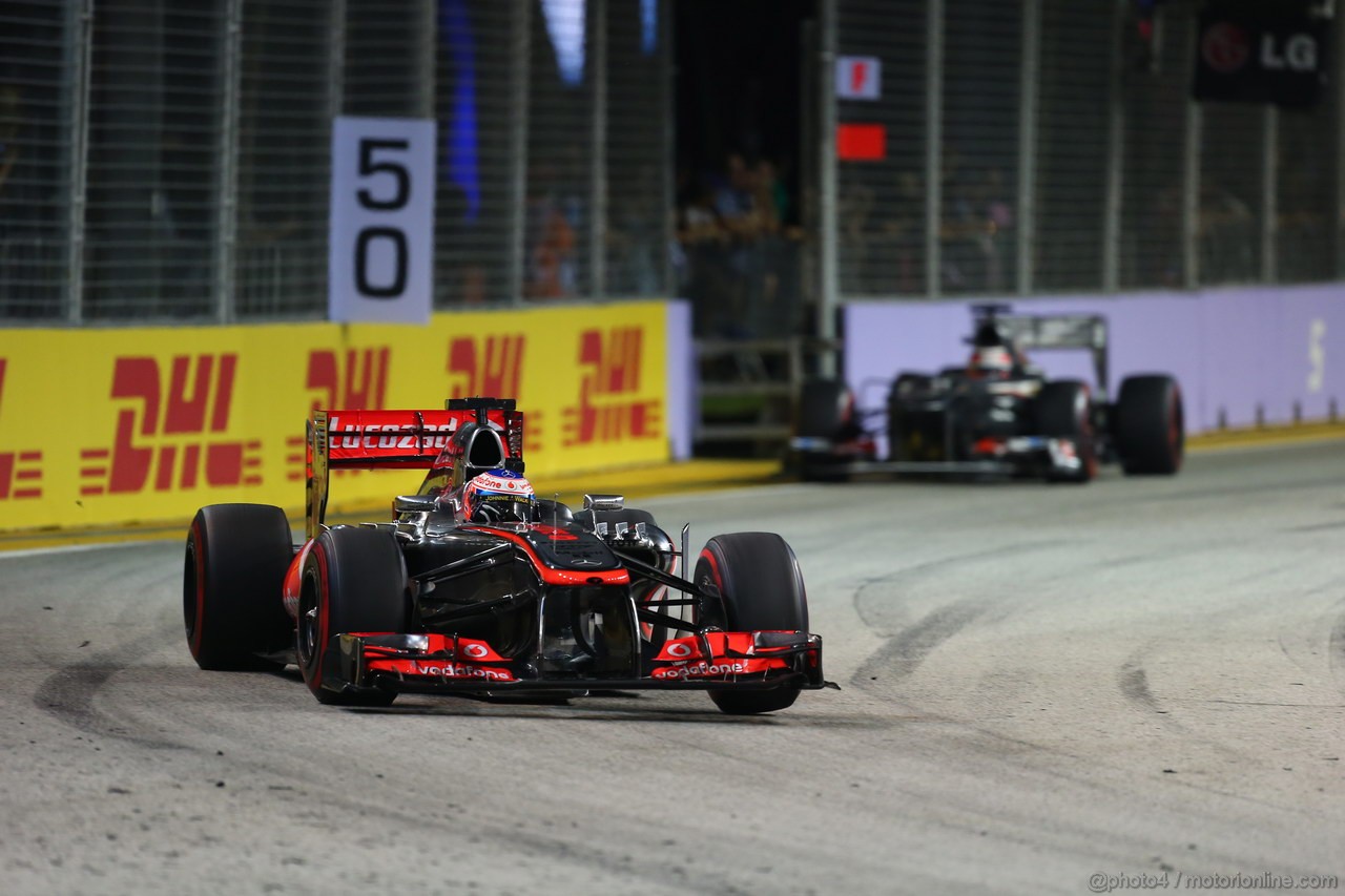 GP SINGAPORE, 22.09.2013- Gara,  Jenson Button (GBR) McLaren Mercedes MP4-28