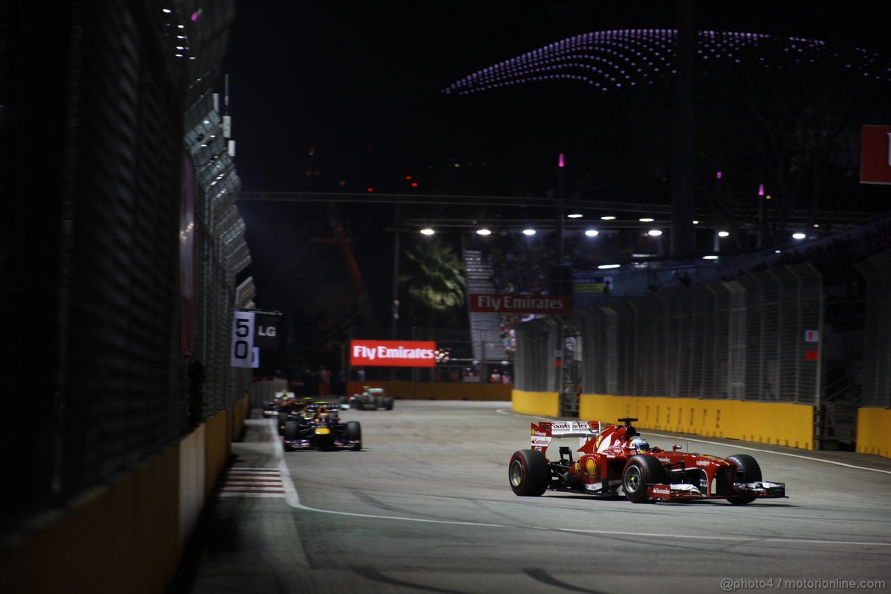 GP SINGAPORE, 22.09.2013- Gara,  Fernando Alonso (ESP) Ferrari F138