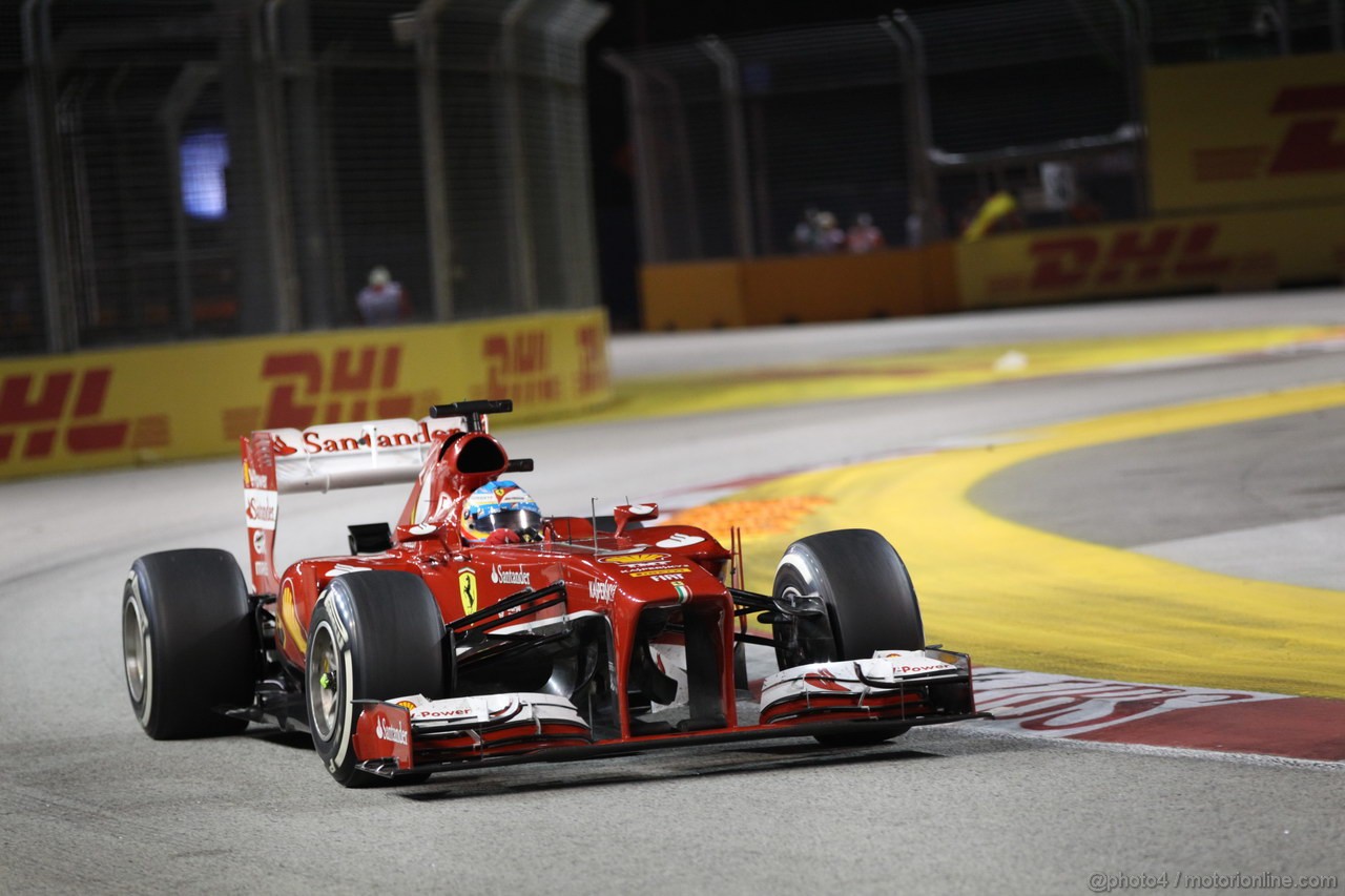 GP SINGAPORE, 22.09.2013- Gara,  Fernando Alonso (ESP) Ferrari F138