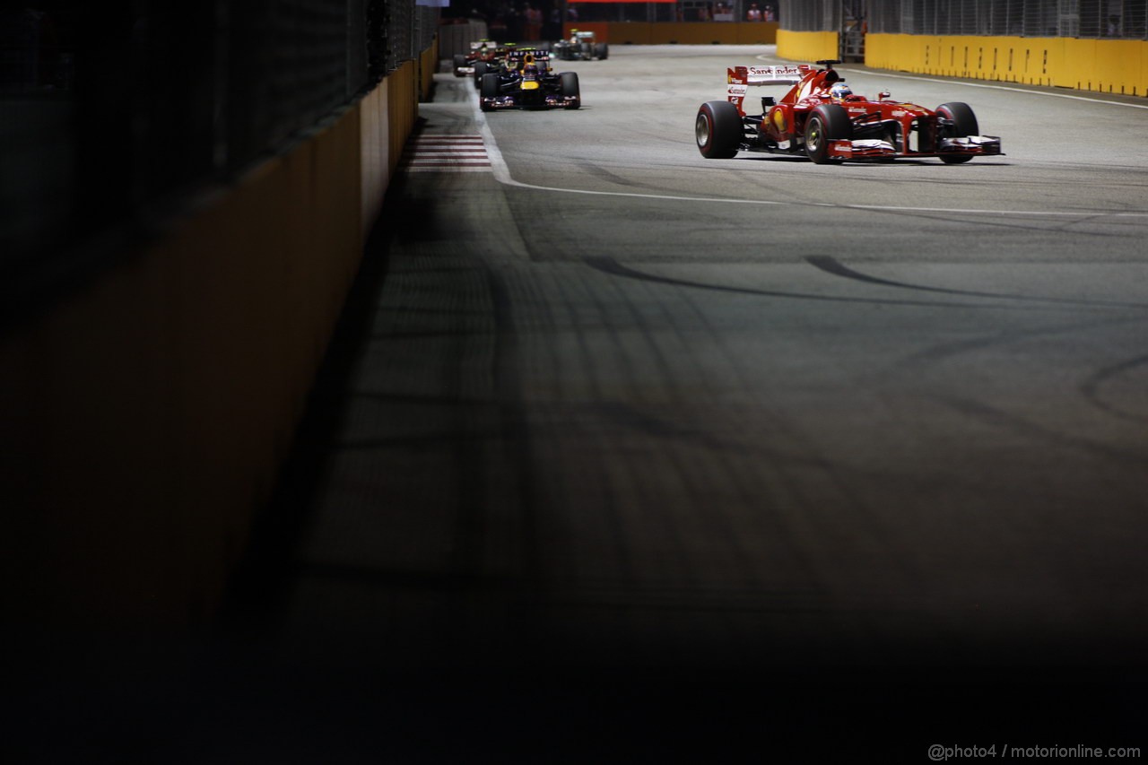 GP SINGAPORE, 22.09.2013- Gara,  Fernando Alonso (ESP) Ferrari F138