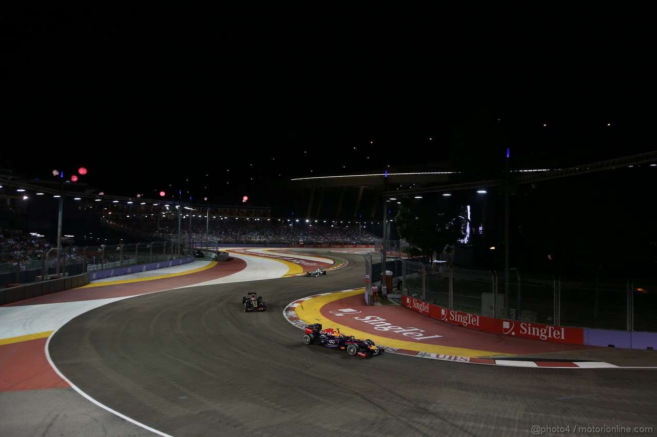 GP SINGAPORE, 22.09.2013- Gara,  Mark Webber (AUS) Red Bull Racing RB9