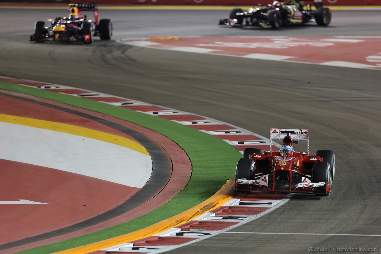 GP SINGAPORE, 22.09.2013- Gara,  Fernando Alonso (ESP) Ferrari F138