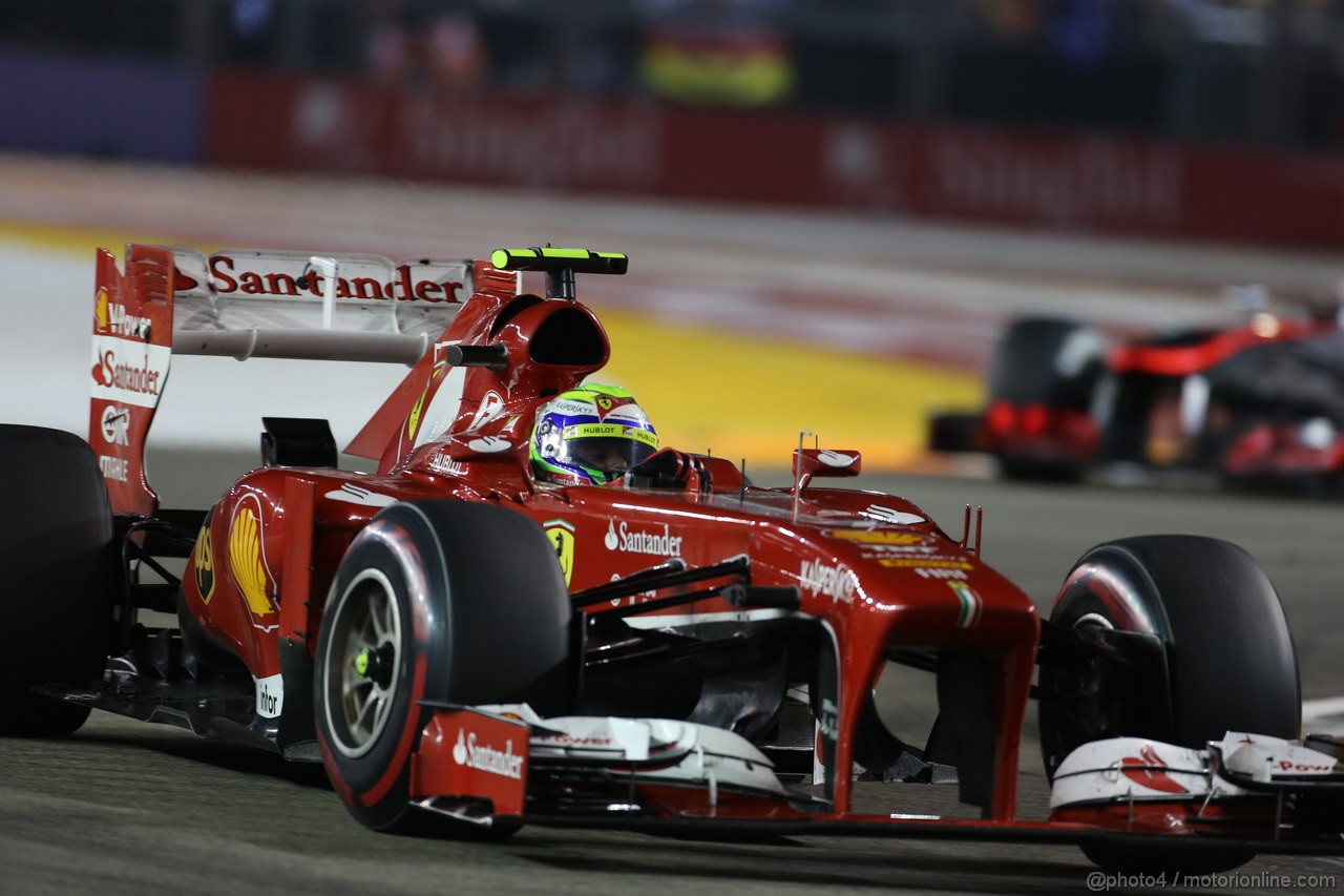 GP SINGAPORE, 22.09.2013- Gara,  Felipe Massa (BRA) Ferrari F138