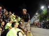 GP SINGAPORE, 22.09.2013- Sebastian Vettel (GER) Red Bull Racing RB9 celebrates the win of the race