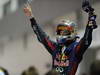 GP SINGAPORE, 22.09.2013- Sebastian Vettel (GER) Red Bull Racing RB9 celebrates the win of the race