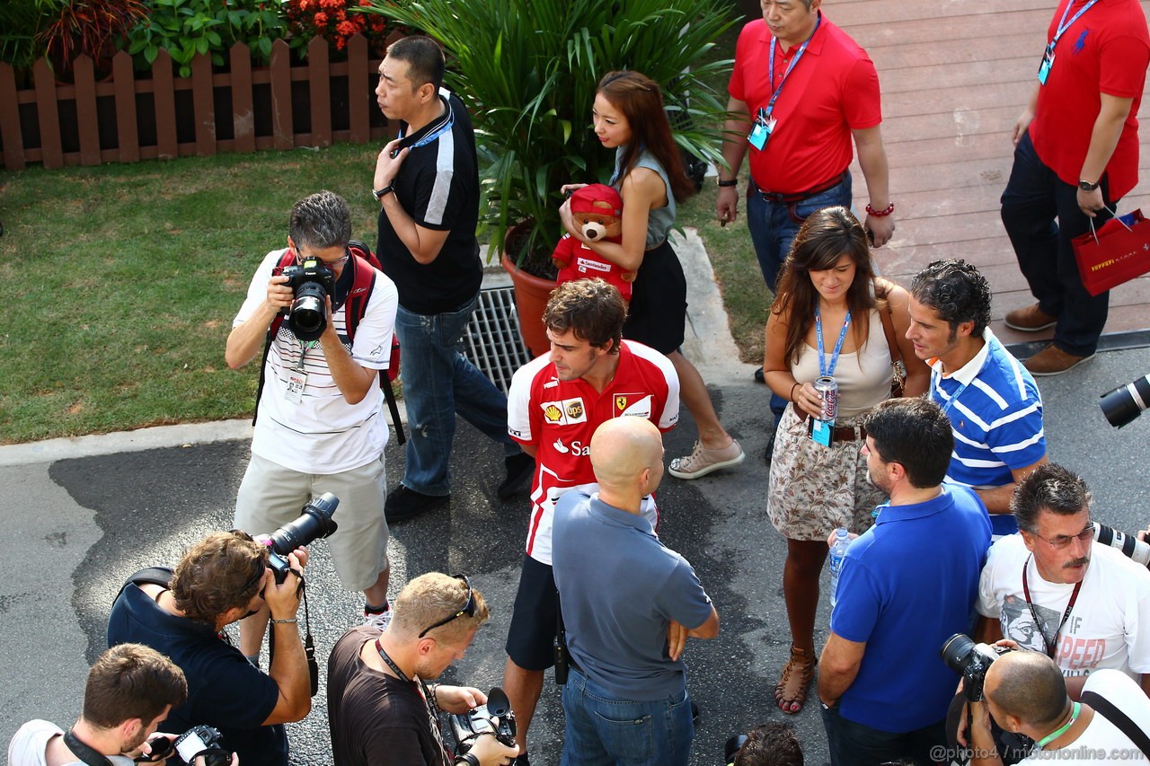 GP SINGAPORE, 19.09.2013- Fernando Alonso (ESP) Ferrari F138 