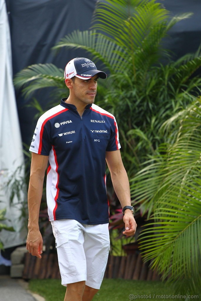 GP SINGAPORE, 19.09.2013- Pastor Maldonado (VEN) Williams F1 Team FW35 