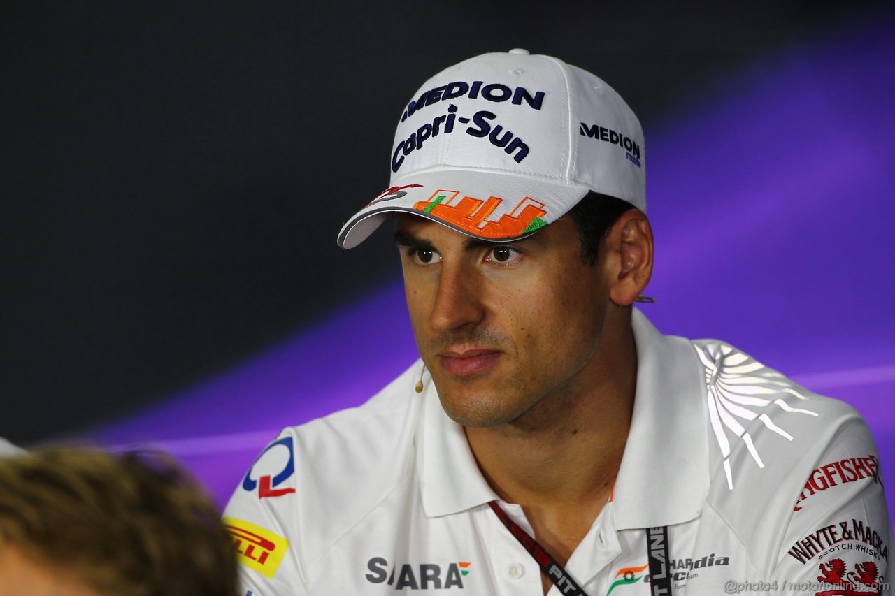 GP SINGAPORE, 19.09.2013- Adrian Sutil (GER), Sahara Force India F1 Team VJM06 during the Giovedi' Press Conference