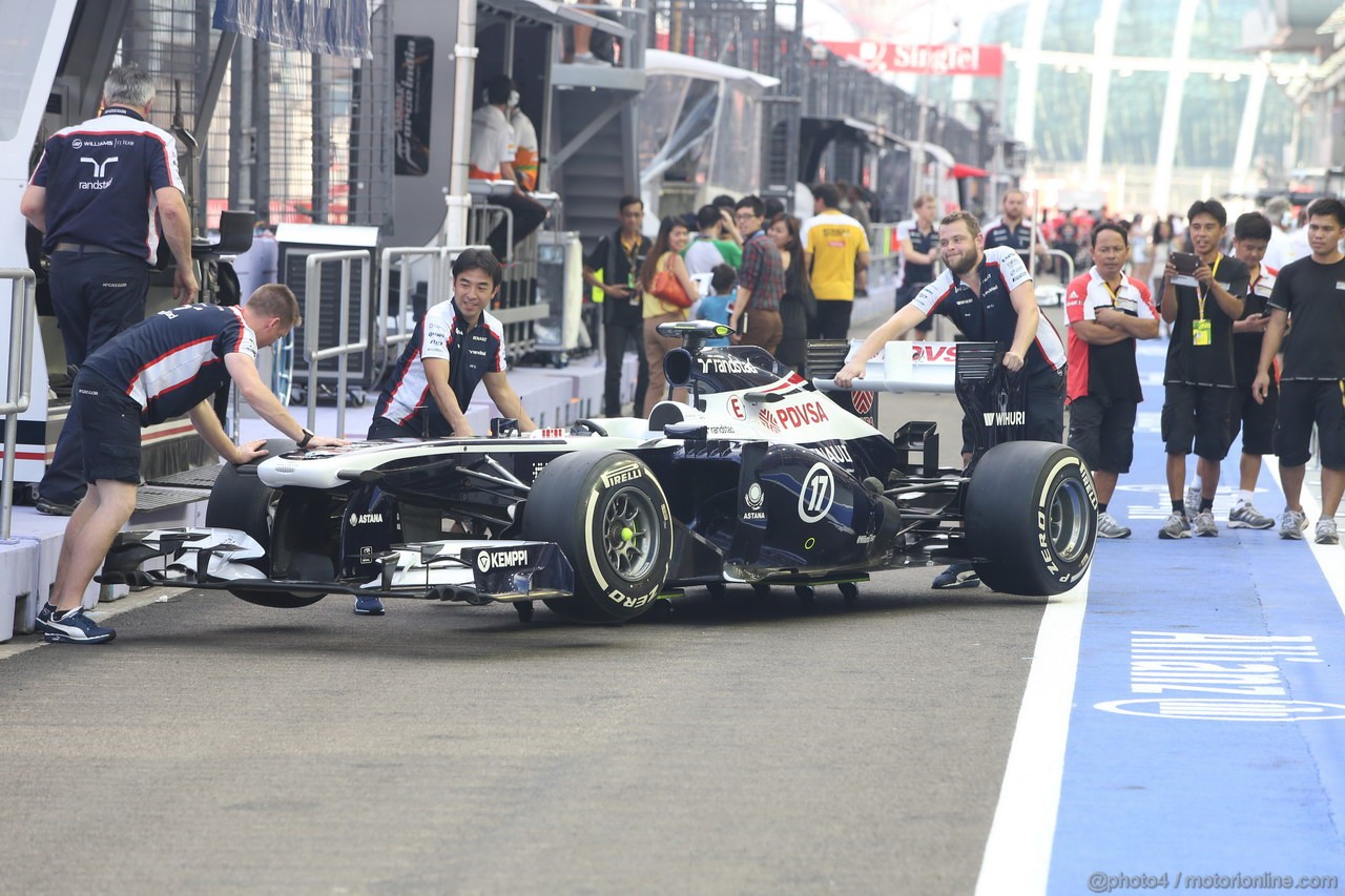 GP SINGAPORE, 19.09.2013- Valtteri Bottas (FIN), Williams F1 Team FW35 car