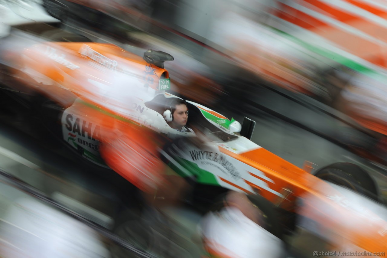 GP SINGAPORE, 19.09.2013- Force India pit stop practice