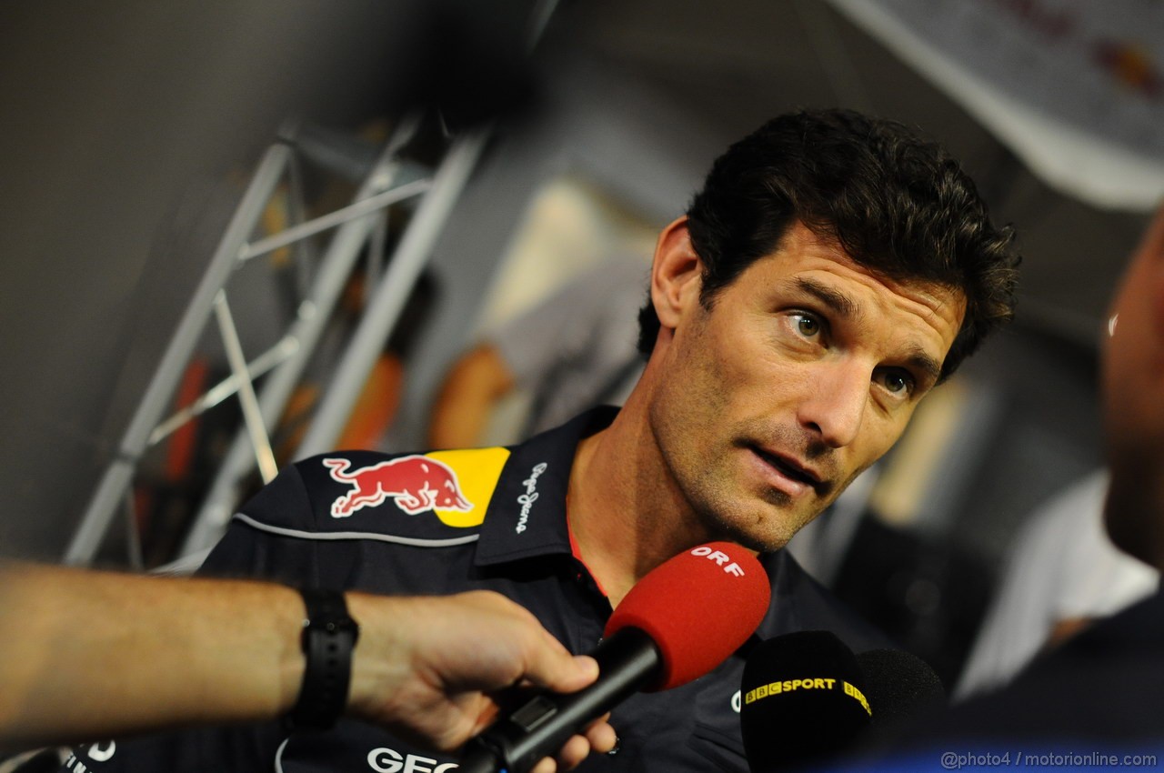 GP SINGAPORE, 19.09.2013- Mark Webber (AUS) Red Bull Racing RB9 