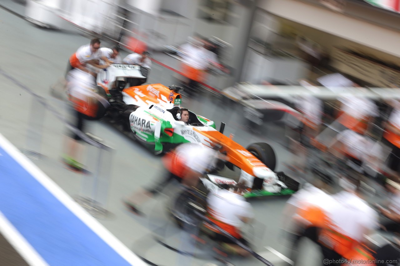 GP SINGAPORE, 19.09.2013- Force India pit stop practice