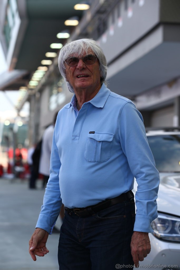 GP SINGAPORE, 19.09.2013- Bernie Ecclestone (GBR), President e CEO of Formula One Management