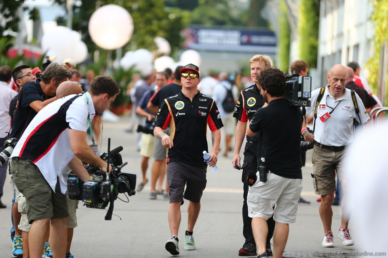 GP SINGAPORE, 19.09.2013- Kimi Raikkonen (FIN) Lotus F1 Team E21