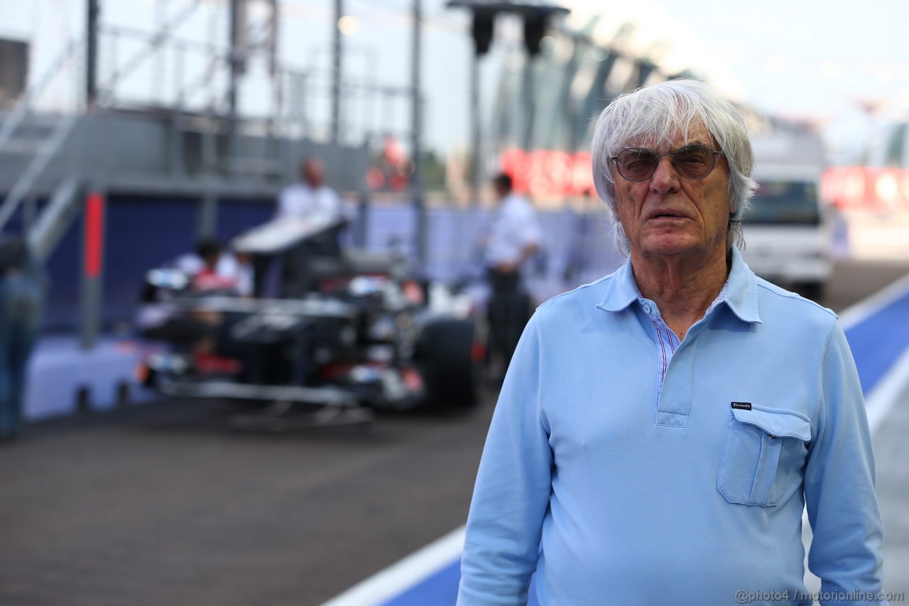 GP SINGAPORE, 19.09.2013- Bernie Ecclestone (GBR), President e CEO of Formula One Management