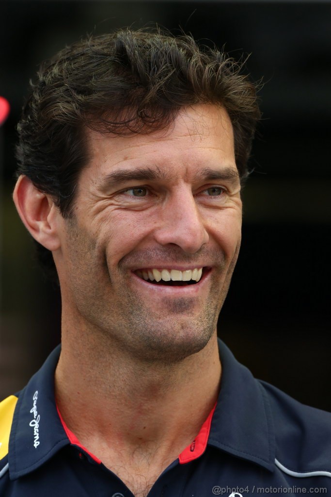 GP SINGAPORE, 19.09.2013- Mark Webber (AUS) Red Bull Racing RB9