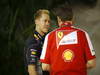 GP SINGAPORE, 19.09.2013- Sebastian Vettel (GER) Red Bull Racing RB9 with Stefano Domenicali (ITA) Team Principal, Ferrari