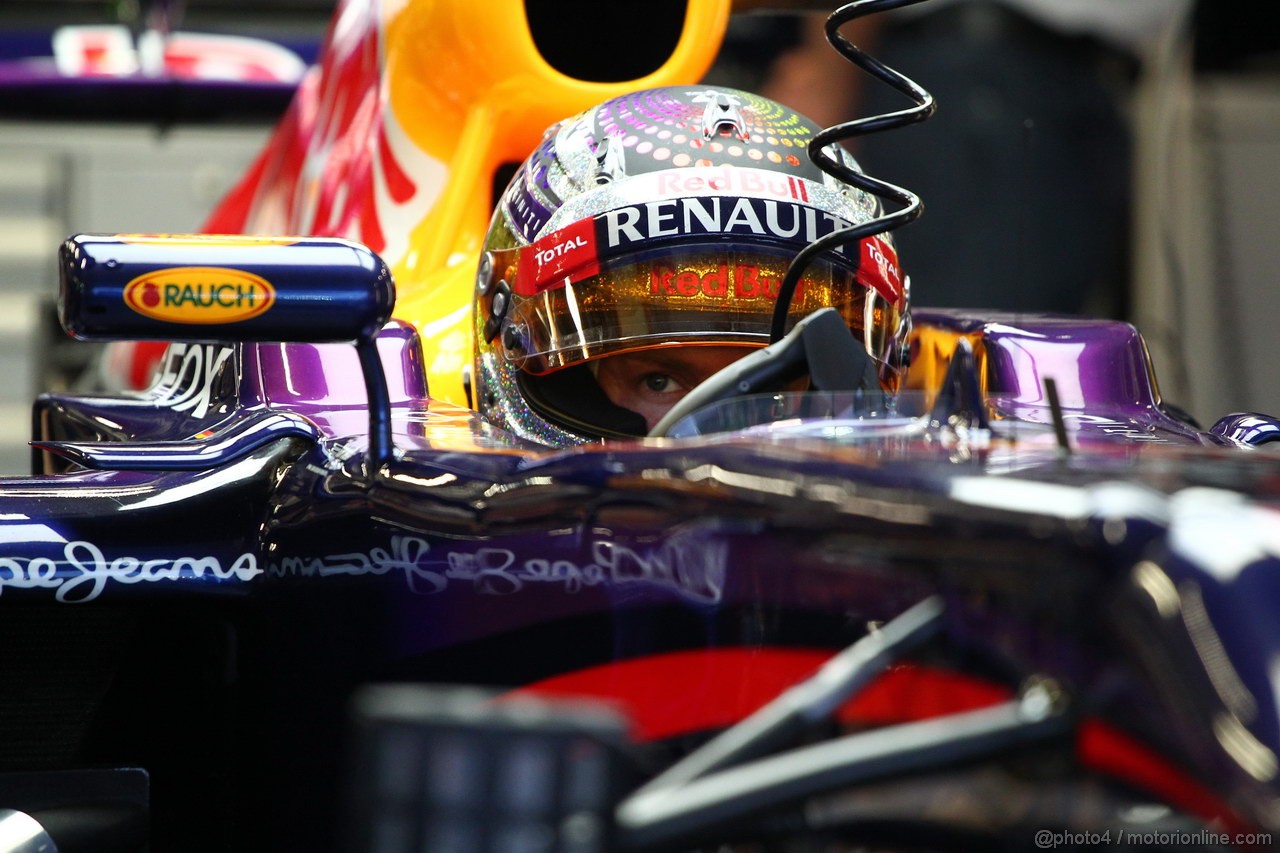 GP SINGAPORE, 21.09.2013- Free practice 3, Sebastian Vettel (GER) Red Bull Racing RB9
