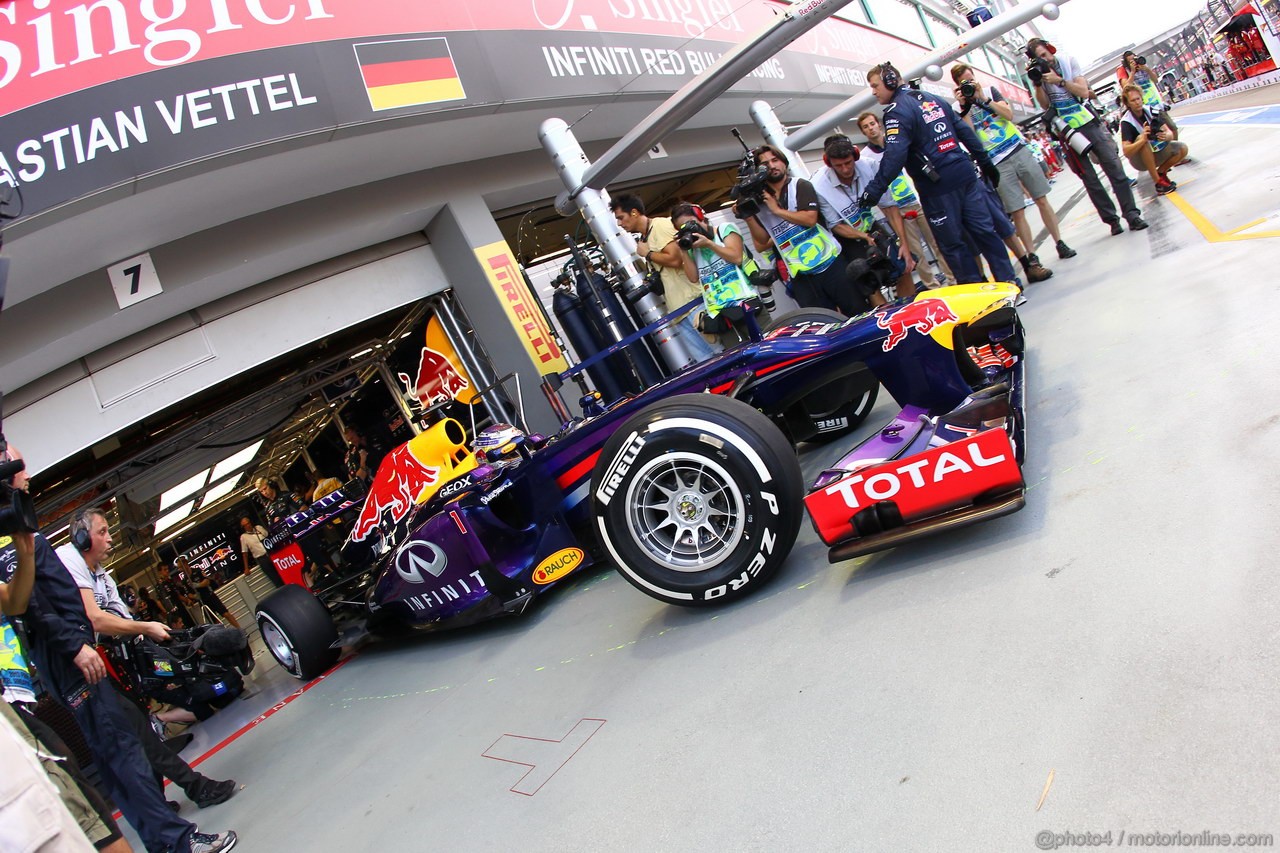 GP SINGAPORE, 21.09.2013- Free practice 3, Sebastian Vettel (GER) Red Bull Racing RB9