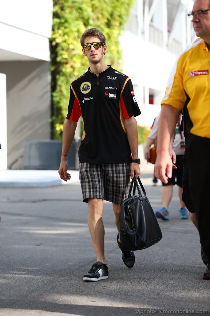 GP SINGAPORE, 21.09.2013- Romain Grosjean (FRA) Lotus F1 Team E213
