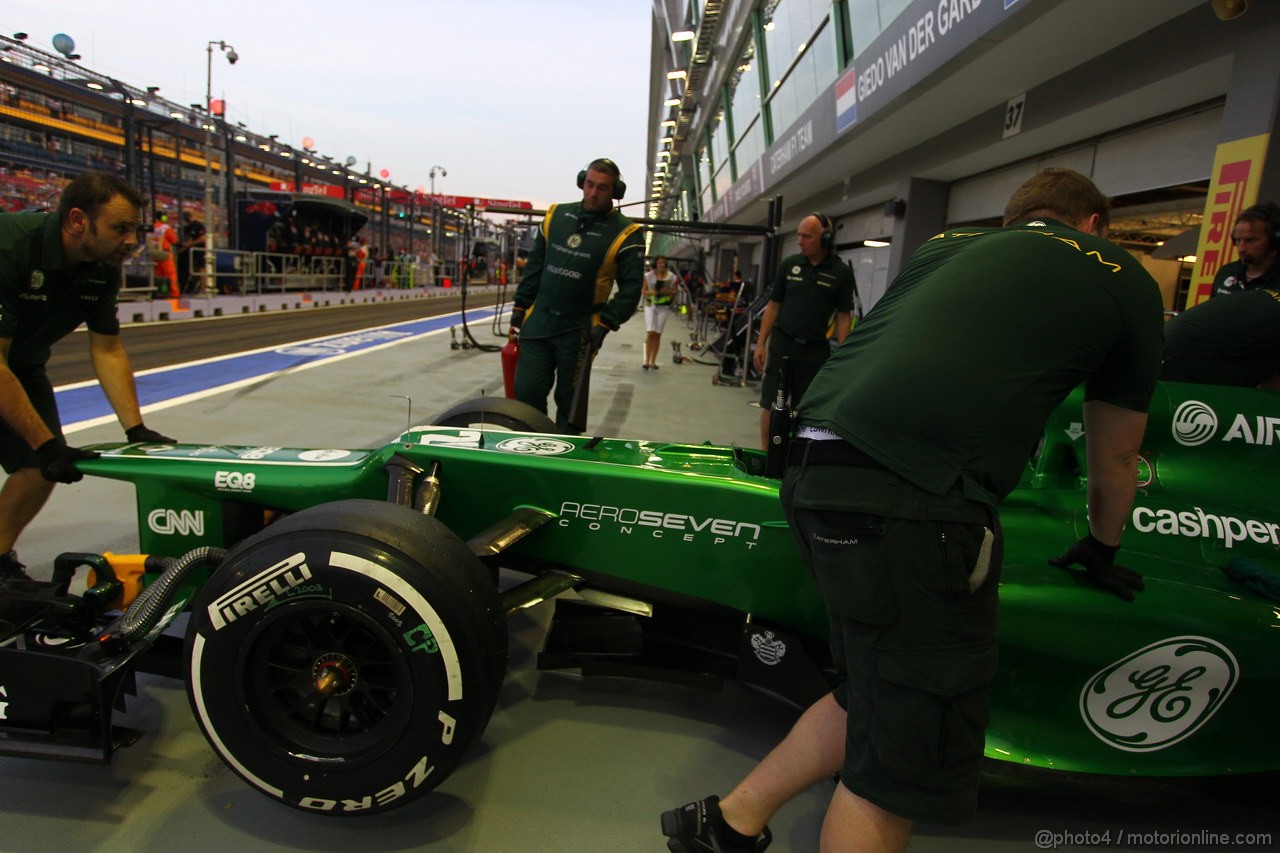 GP SINGAPORE, 21.09.2013- Free practice 3, Charles Pic (FRA) Caterham F1 Team CT03