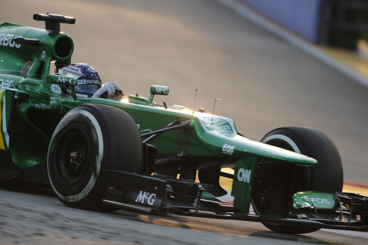 GP SINGAPORE, 21.09.2013- Free practice 3, Charles Pic (FRA) Caterham F1 Team CT03