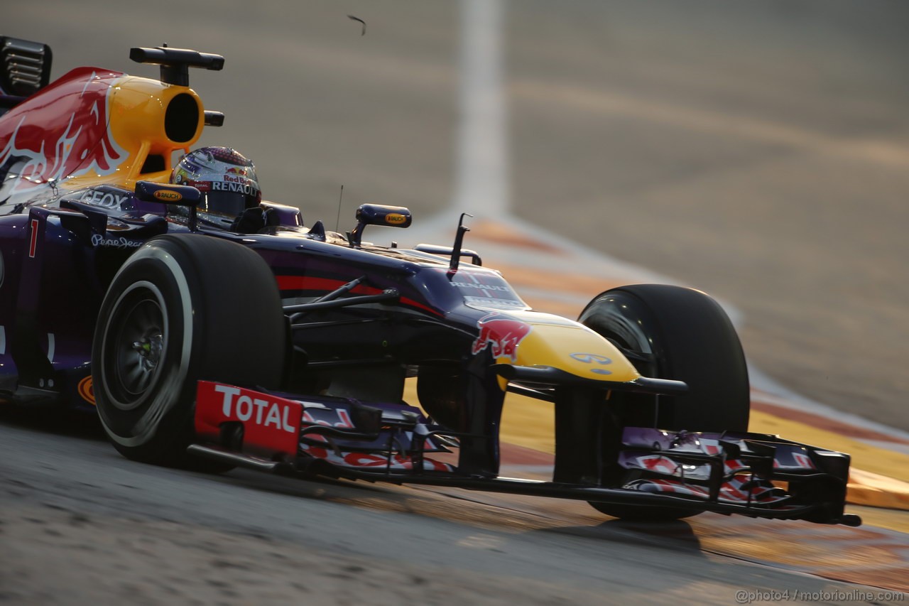 GP SINGAPORE, 21.09.2013- Free practice 3, Sebastian Vettel (GER) Red Bull Racing RB9