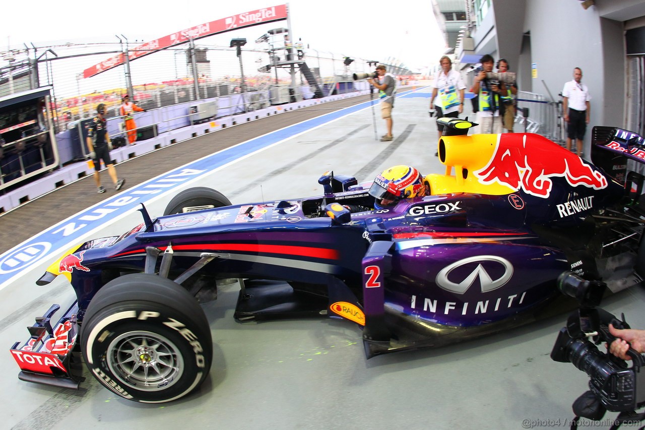 GP SINGAPORE, 21.09.2013- Free practice 3, Mark Webber (AUS) Red Bull Racing RB9