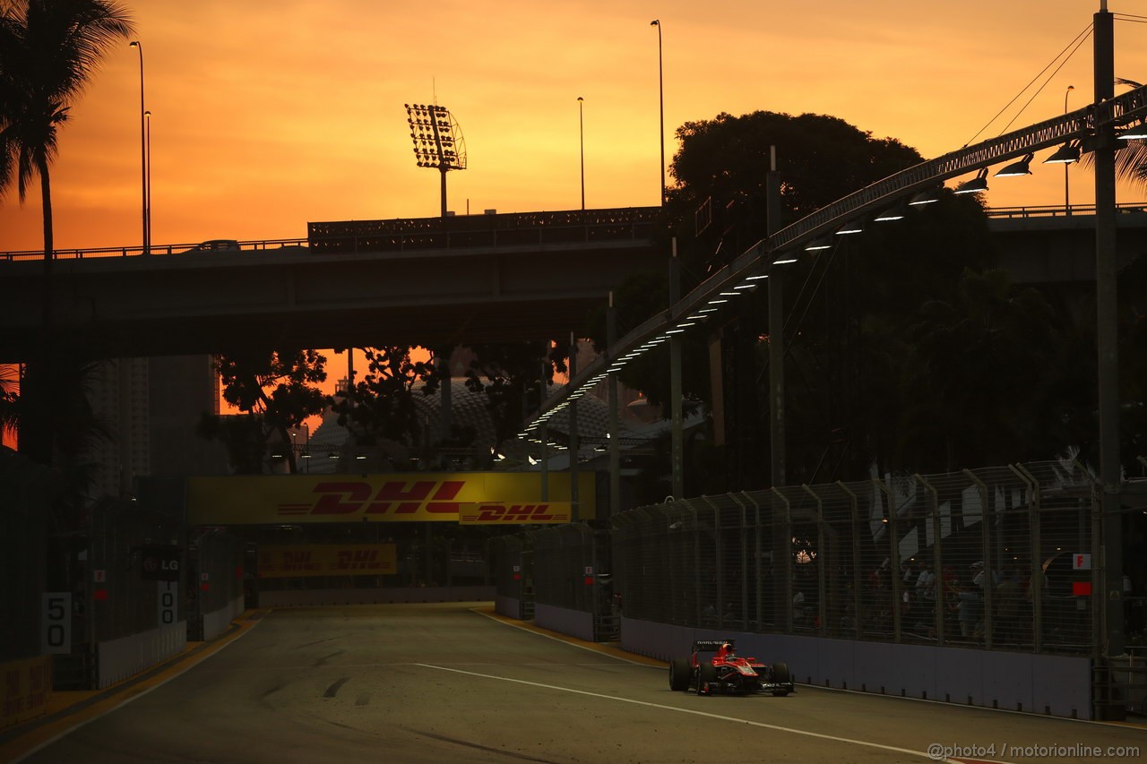 GP SINGAPORE, 21.09.2013- Free practice 3, Jules Bianchi (FRA) Marussia F1 Team MR02