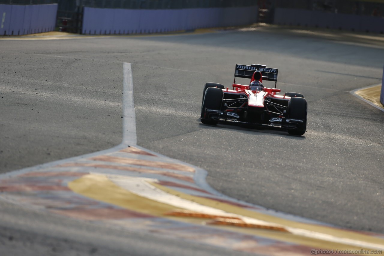 GP SINGAPORE, 21.09.2013- Free practice 3, Jules Bianchi (FRA) Marussia F1 Team MR02