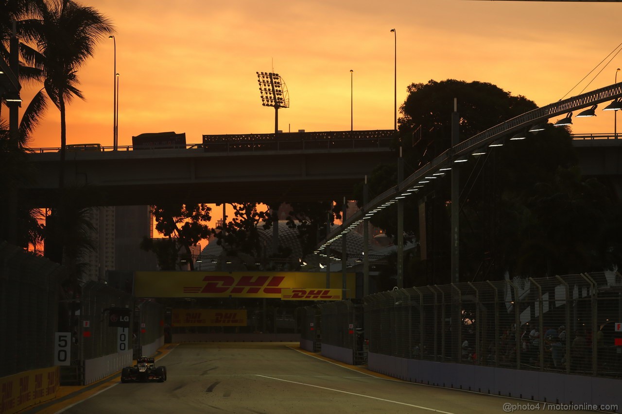 GP SINGAPORE, 21.09.2013- Free practice 3, Romain Grosjean (FRA) Lotus F1 Team E213