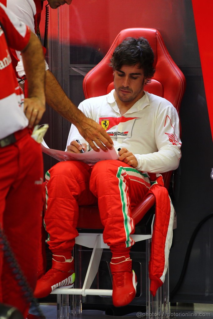 GP SINGAPORE, 21.09.2013- Free practice 3, Fernando Alonso (ESP) Ferrari F138