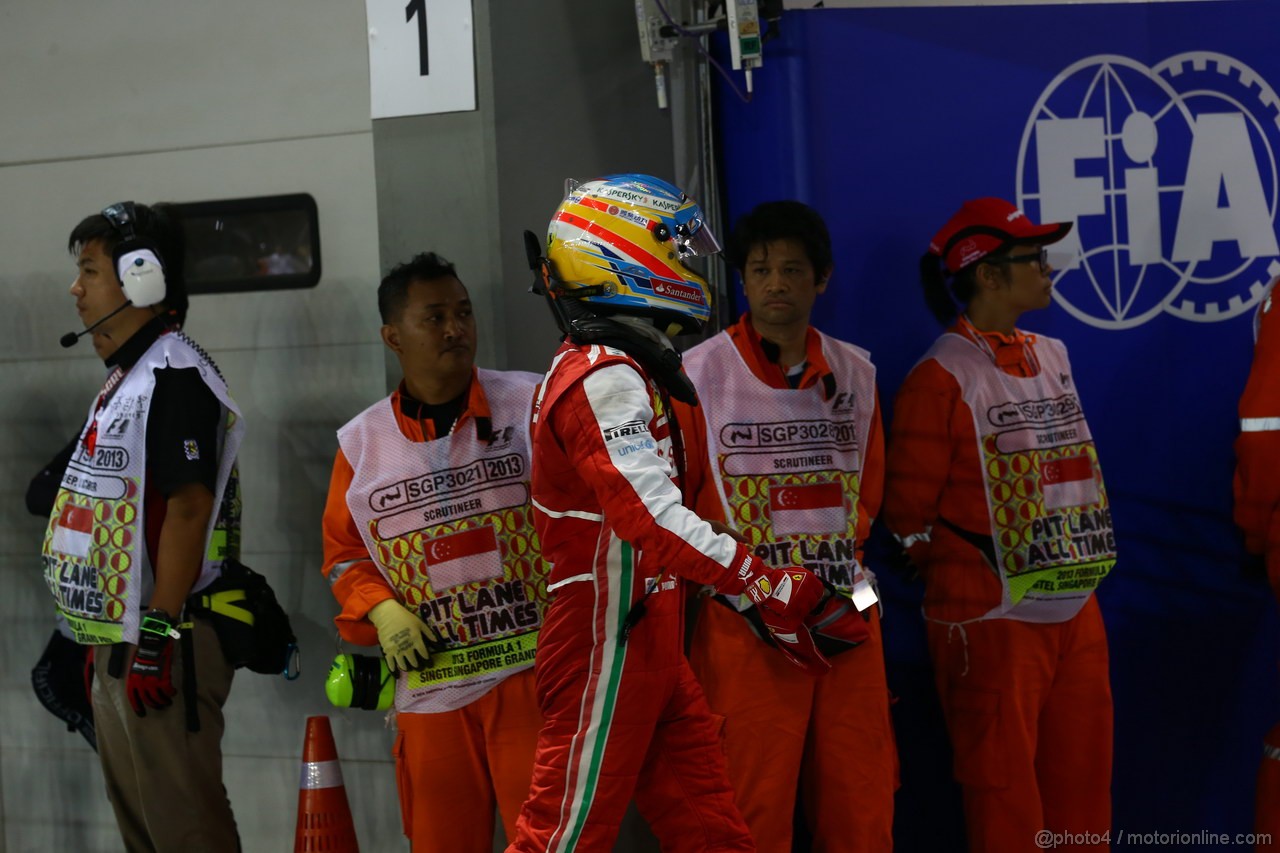 GP SINGAPORE, 21.09.2013- Qualifiche, Fernando Alonso (ESP) Ferrari F138