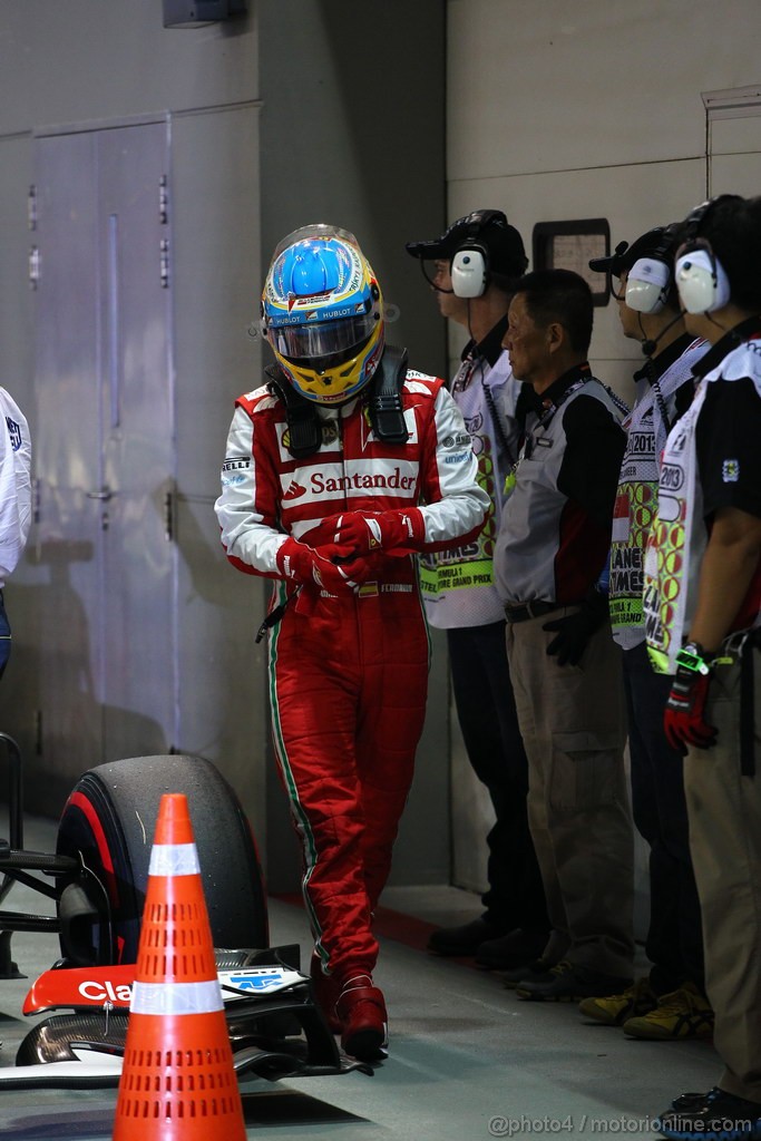 GP SINGAPORE, 21.09.2013- Qualifiche, Fernando Alonso (ESP) Ferrari F138