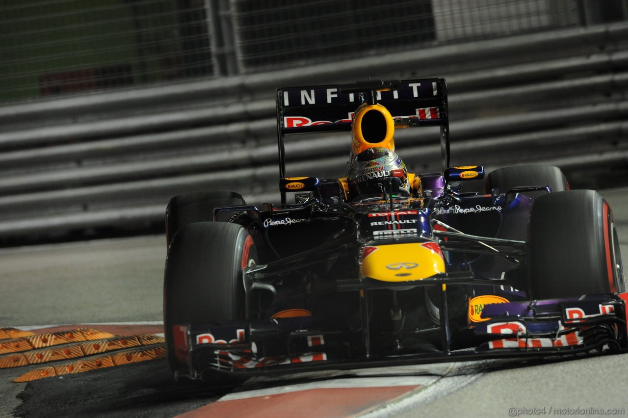 GP SINGAPORE, 21.09.2013- Qualifiche, Sebastian Vettel (GER) Red Bull Racing RB9