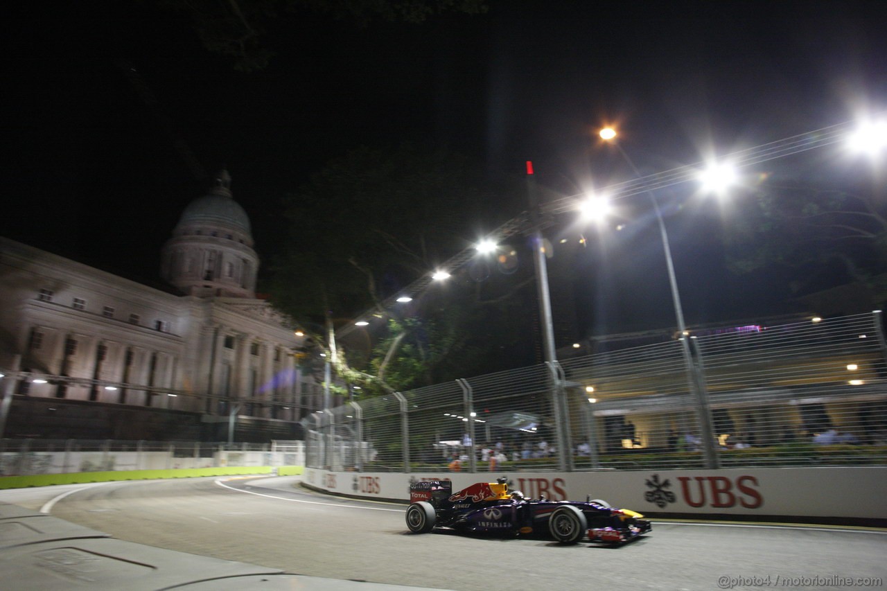 GP SINGAPORE, 21.09.2013- Qualifiche, Sebastian Vettel (GER) Red Bull Racing RB9