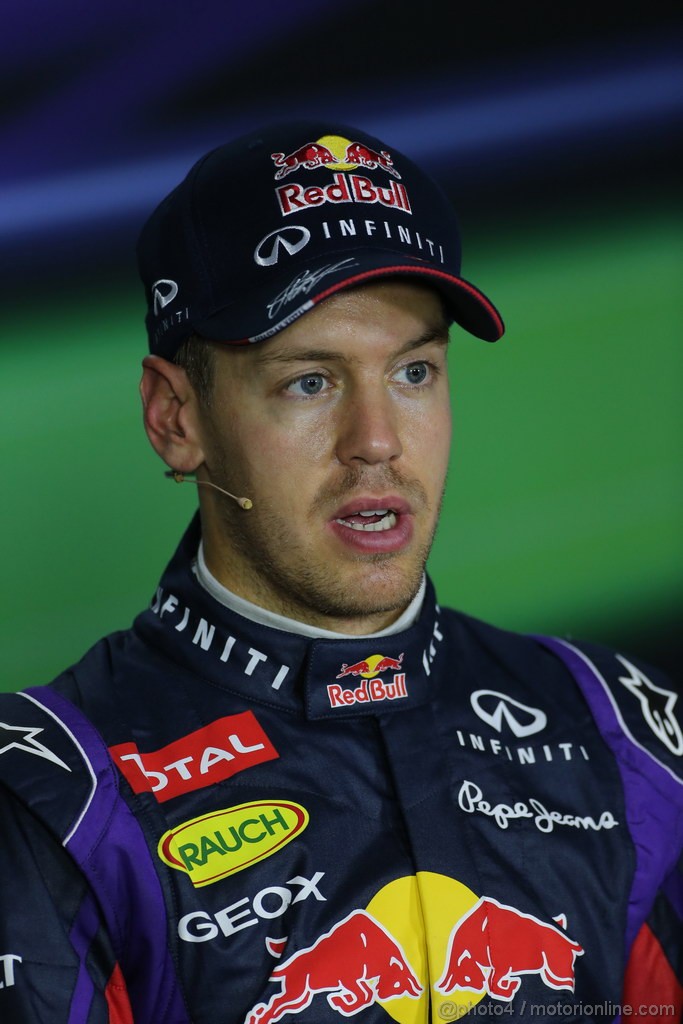 GP SINGAPORE, 21.09.2013- After Qualifiche Press Conference, Sebastian Vettel (GER) Red Bull Racing RB9