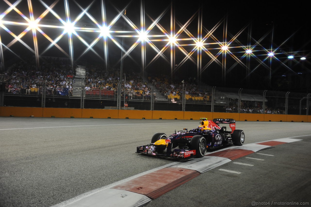 GP SINGAPORE, 21.09.2013- Qualifiche, Mark Webber (AUS) Red Bull Racing RB9