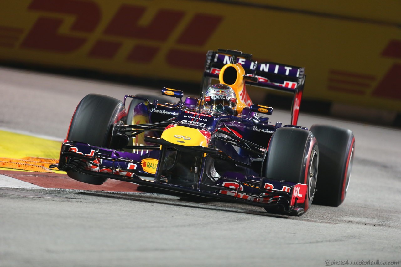 GP SINGAPORE, 21.09.2013- Qualifiche, Sebastian Vettel (GER) Red Bull Racing RB9