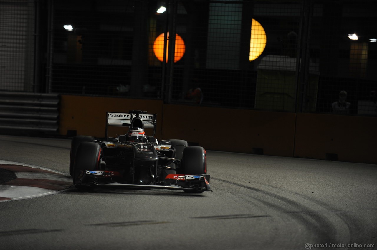 GP SINGAPORE, 21.09.2013- Qualifiche, Nico Hulkenberg (GER) Sauber F1 Team C32