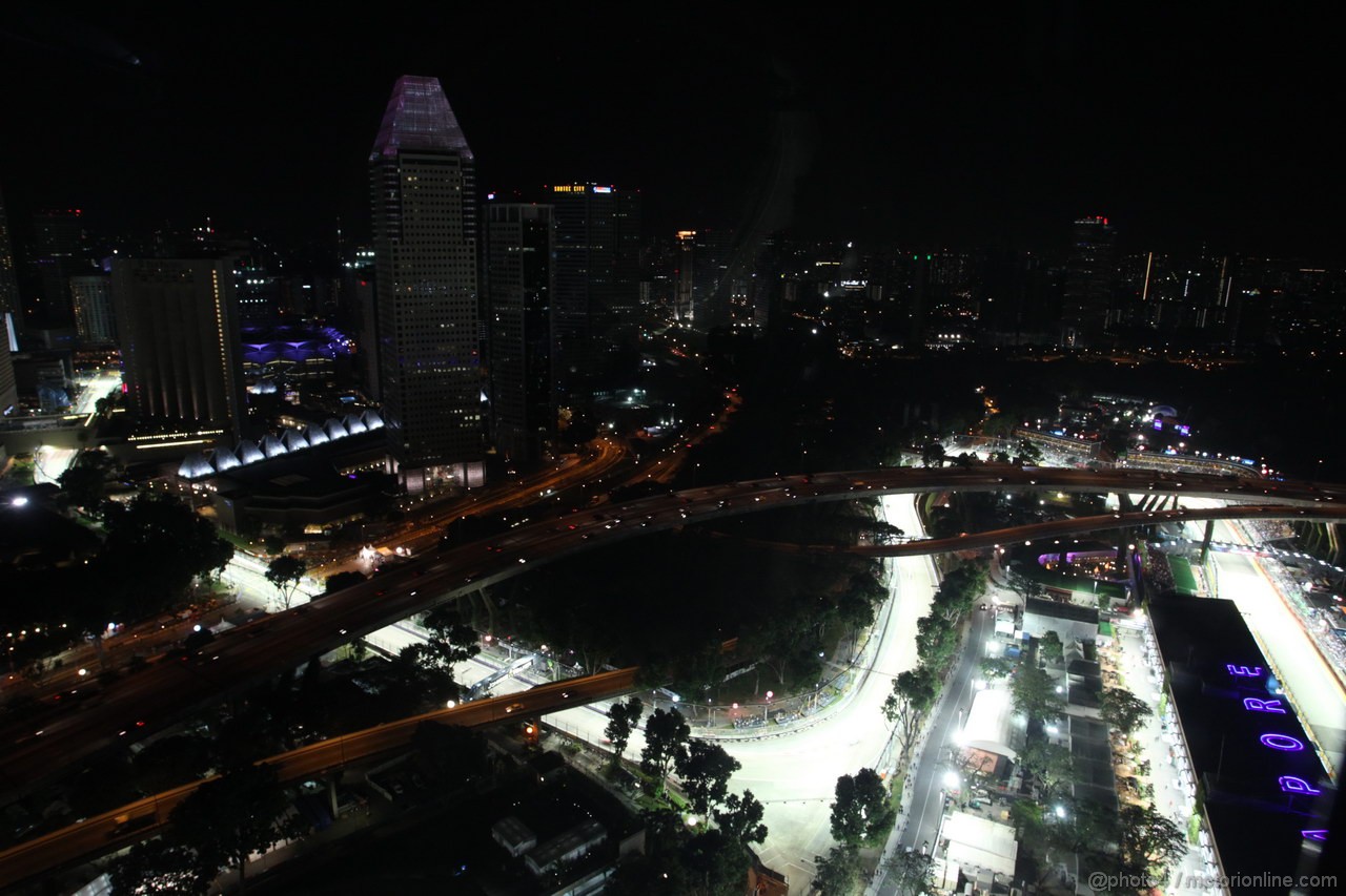 GP SINGAPORE, 21.09.2013- Panoramic View of the track e of Singapore