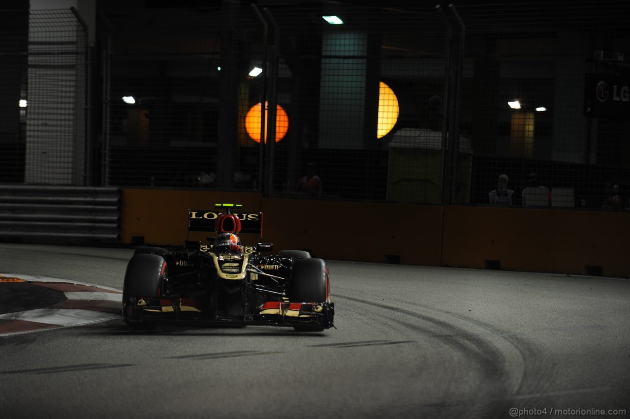 GP SINGAPORE, 21.09.2013- Qualifiche, Romain Grosjean (FRA) Lotus F1 Team E213